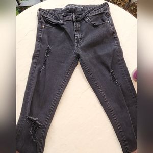 Tattered and distressed articles of society women's black jeans size 27 skinny